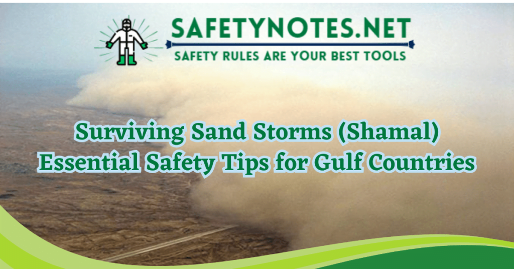sand storms, Shamal, Gulf countries, safety precautions, driving safety