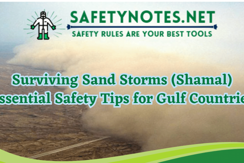 sand storms, Shamal, Gulf countries, safety precautions, driving safety