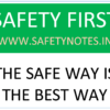 SAFETY FIRST