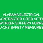 Alabama electrical contractor cited after worker suffers burns, lacks safety measures.