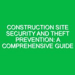 Construction Site Security and Theft Prevention: A Comprehensive Guide
