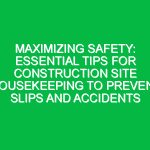Maximizing Safety: Essential Tips for Construction Site Housekeeping to Prevent Slips and Accidents