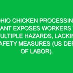 Ohio chicken processing plant exposes workers to multiple hazards, lacking safety measures (US Dept of Labor).