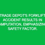 Trade Depot’s forklift accident results in amputation, emphasizing safety factor.