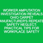 Worker Amputation Investigation Reveals Ohio Carpet Manufacturer’s Repeated Safety Neglect: Practical Tips for Workplace Safety