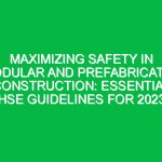 Maximizing Safety in Modular and Prefabricated Construction: Essential HSE Guidelines for 2023