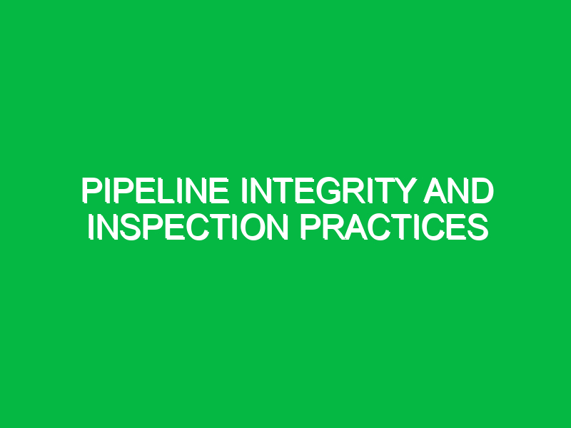 Pipeline Integrity and Inspection Practices