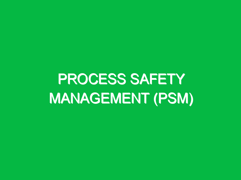 Process Safety Management (PSM)