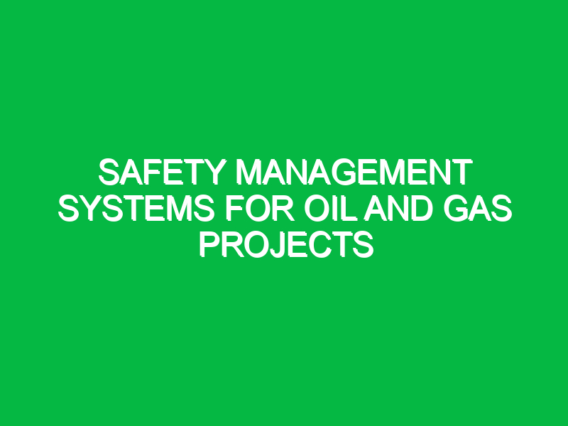 Safety Management Systems for Oil and Gas Projects