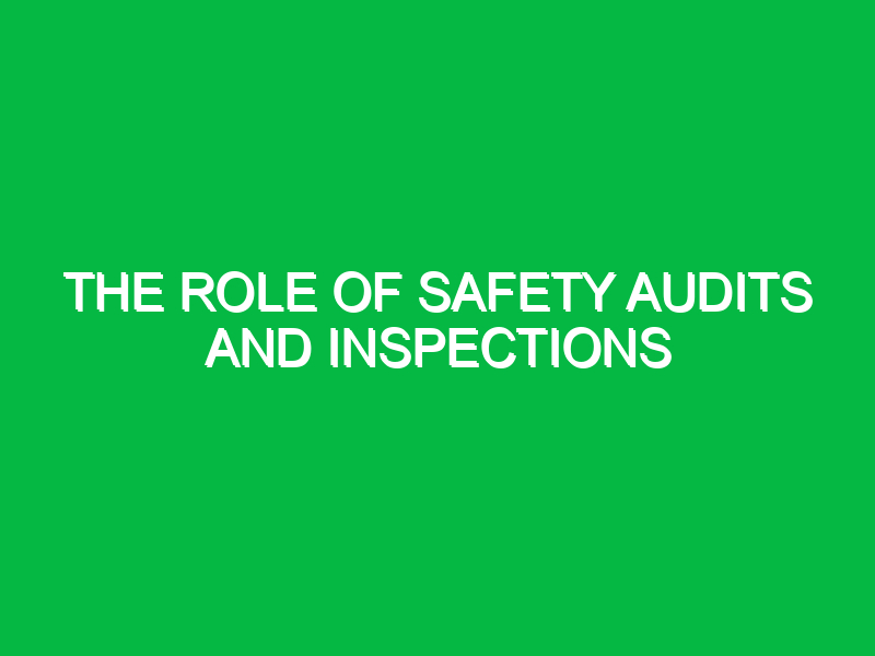 The role of safety audits and inspections