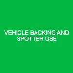 Vehicle backing and spotter use