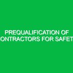Prequalification of contractors for safety