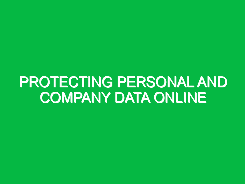Protecting personal and company data online