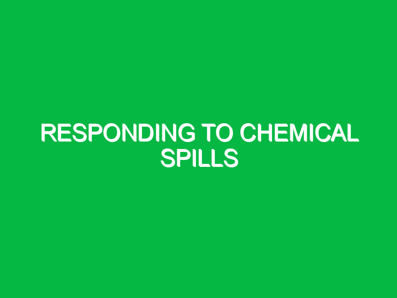 Responding to chemical spills