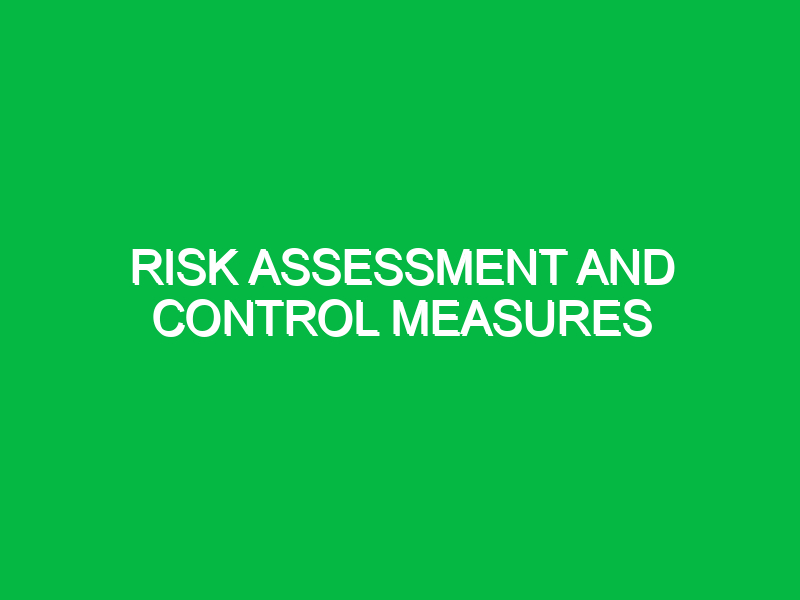 Risk Assessment and Control Measures