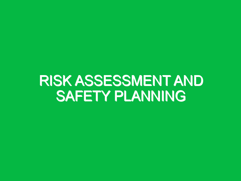 Risk Assessment and Safety Planning