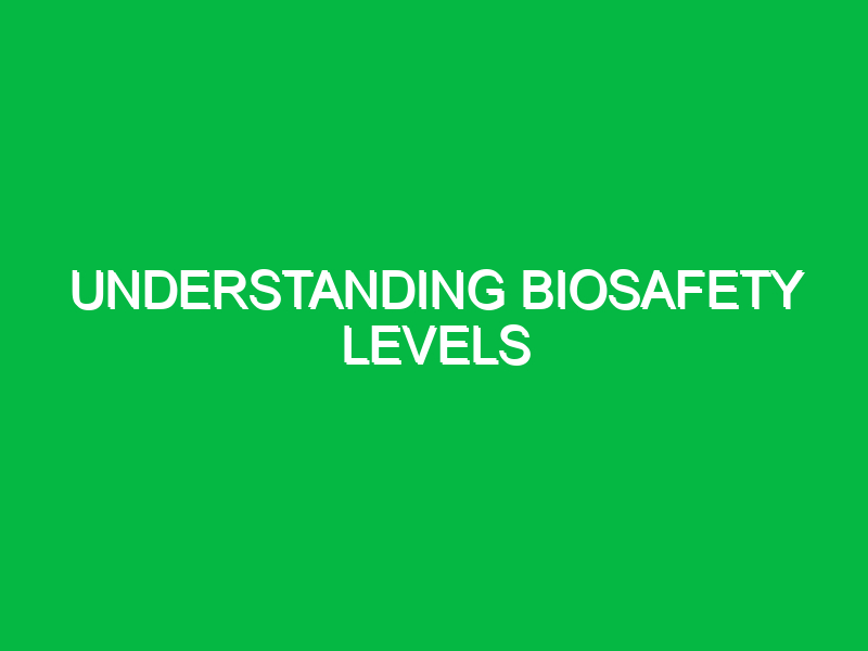 Understanding biosafety levels