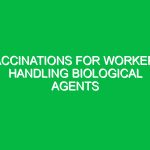 Vaccinations for workers handling biological agents