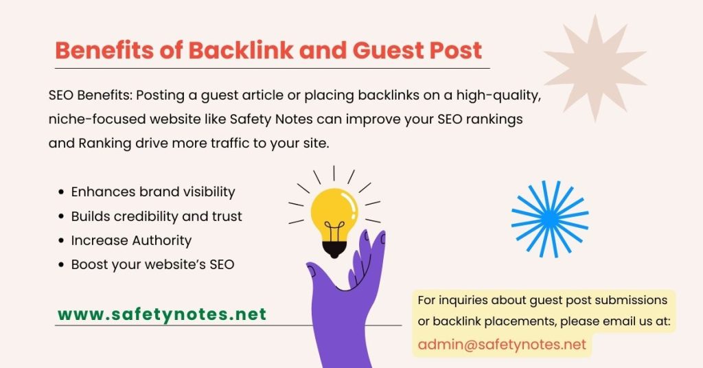 Guest Post and Backlink Placements on SafetyNotes.net