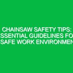 Chainsaw Safety Tips: Essential Guidelines for a Safe Work Environment