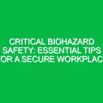 Critical Biohazard Safety: Essential Tips for a Secure Workplace