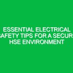 Essential Electrical Safety Tips for a Secure HSE Environment