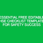 Essential Free Editable HSE Checklist Template for Safety Success
