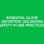 Essential Glove Definition: Unlocking Safety in HSE Practices