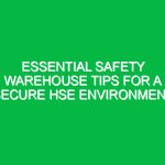 Essential Safety Warehouse Tips for a Secure HSE Environment