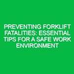 Preventing Forklift Fatalities: Essential Tips for a Safe Work Environment
