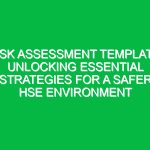 Risk Assessment Template: Unlocking Essential Strategies for a Safer HSE Environment