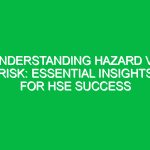 Understanding Hazard vs Risk: Essential Insights for HSE Success