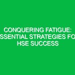 Conquering Fatigue: Essential Strategies for HSE Success