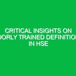 Critical Insights on Poorly Trained Definitions in HSE