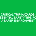 Critical Trip Hazards: Essential Safety Tips for a Safer Environment