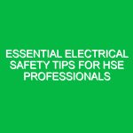 Essential Electrical Safety Tips for HSE Professionals
