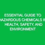 Essential Guide to Hazardous Chemicals in Health, Safety, and Environment