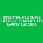 Essential HSE Class Checklist Template for Safety Success