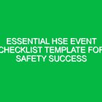 Essential HSE Event Checklist Template for Safety Success