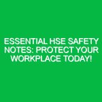 Essential HSE Safety Notes: Protect Your Workplace Today!
