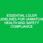 Essential LOLER Guidelines for Unmatched Health and Safety Compliance