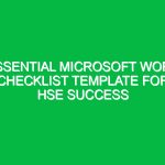 Essential Microsoft Word Checklist Template for HSE Success