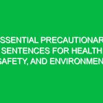 Essential Precautionary Sentences for Health, Safety, and Environment