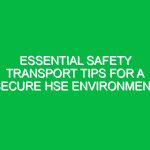 Essential Safety Transport Tips for a Secure HSE Environment