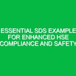 Essential SDS Example for Enhanced HSE Compliance and Safety