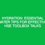 Hydration: Essential Water Tips for Effective HSE Toolbox Talks