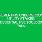 Preventing Underground Utility Strikes: Essential HSE Toolbox Talk