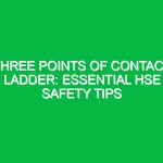 Three Points of Contact Ladder: Essential HSE Safety Tips