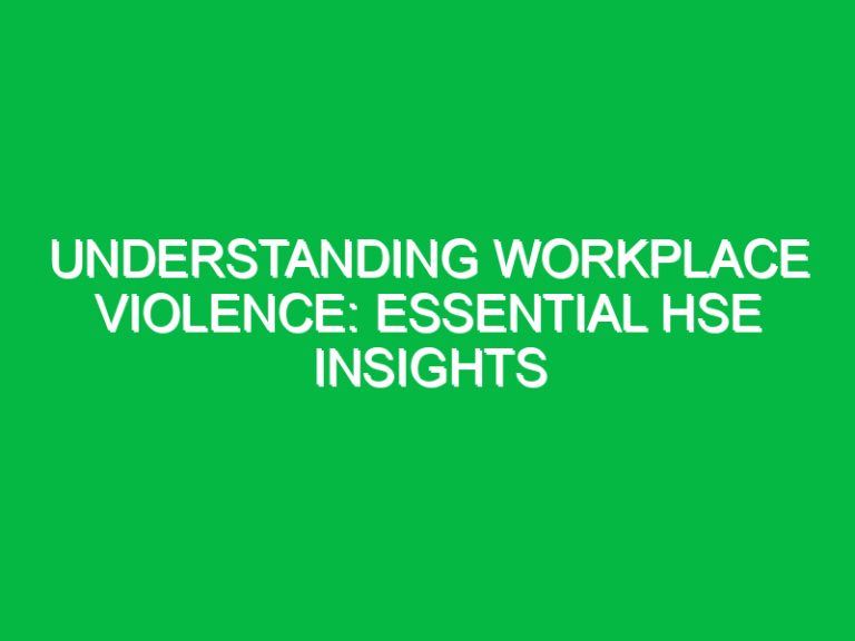 Define Workplace Violence Archives Safety Notes