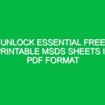 Unlock Essential Free Printable MSDS Sheets in PDF Format
